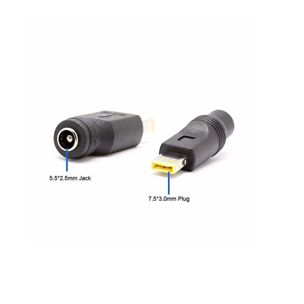 Lenovo Thinkpad Dizüstü Bilgisayar Güç Kablosu İçin Evrensel Yuvarlak ve Kare Uç -Adatör Fişi 5,5 x 2,1 mm soket 11 x 5,0 mm - YAX5