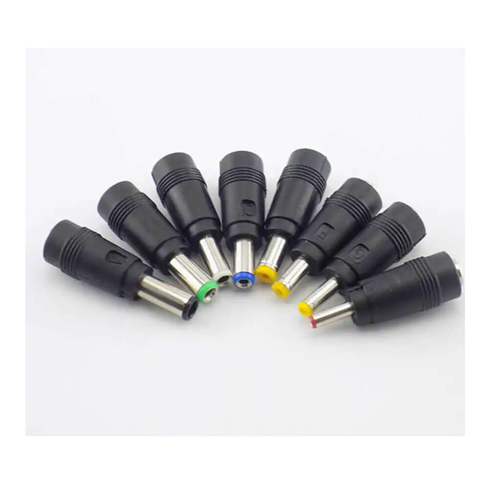 8 li Set - DC 5.5x2.1 mm Çevirici Konnektör - Adaptör Ucu Çevirici Set - YAX1