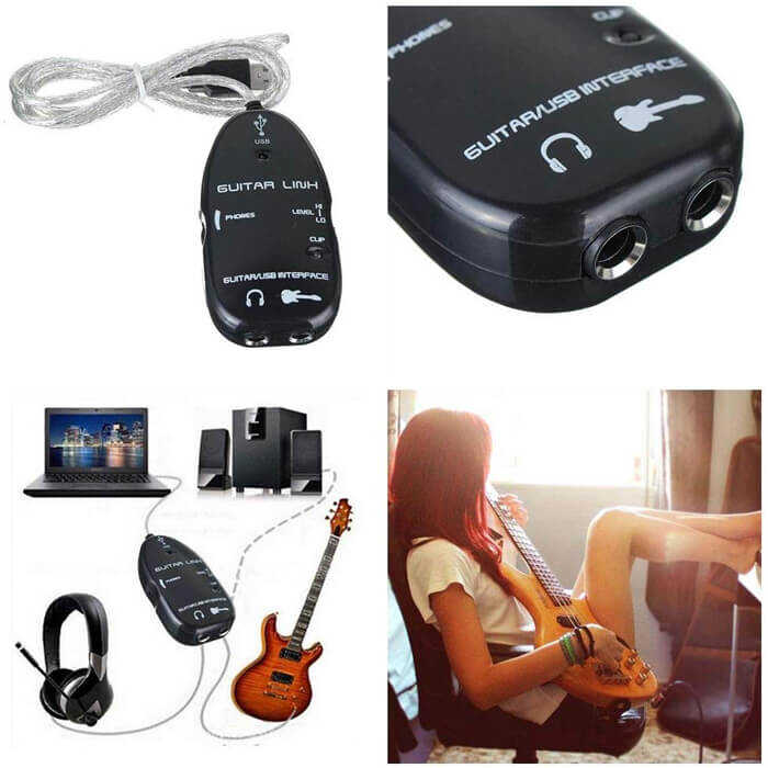 USB Gitar Guitar Link Kablosu Çevirici Dönüştürücü