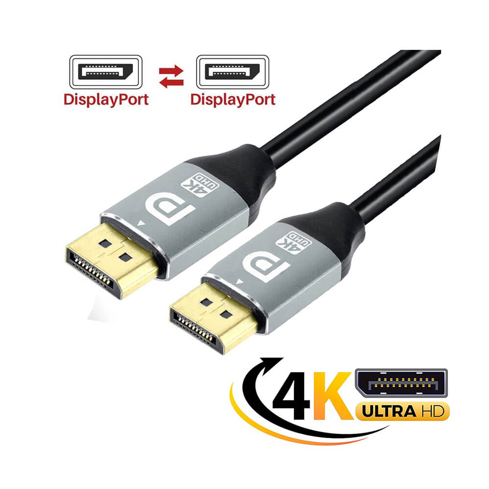 Koodmax 4k 60Hz Displayport to Displayport Kablo (DP 1.2) 21.60Gbps, 1080P FreeSync G-Sync - 10 Mt - BA31