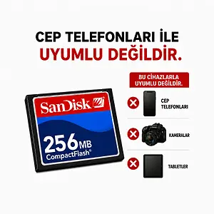 Sandisk Compact Flash 256 MB CF Hafıza Kartı