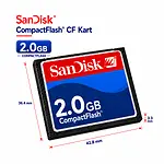 Sandisk 2 Gb Cf Compact Flash Hafıza Kartı