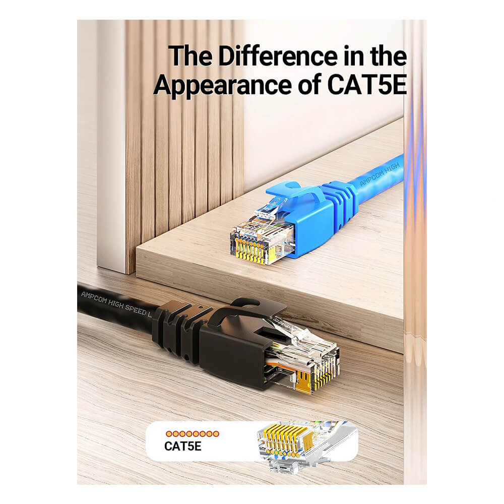 Koodmax - 50U" Gold Plated CAT5E RJ45 Konnektör - 8P8C Ethernet Kablo Ucu Konnektörü Jack - BL9