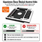 12.7 mm HDD SSD Caddy CD-ROM Yerine Disk Takma Aparatı