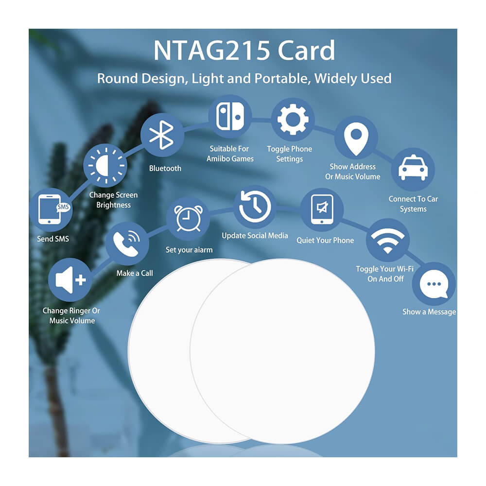 Ntag215 NFC Coin Kart - 13.56Mhz 504 Byte Yuvarlak 25mm - Yeniden Yazılabilir Tagmo Amiibo Uyumlu