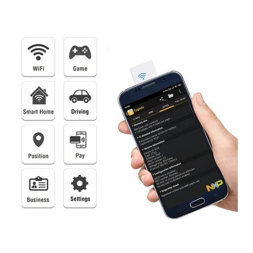 Ntag215 NFC Kart - 13.56Mhz 504 Byte 21*31mm - Yeniden Yazılabilir Tagmo Amiibo Uyumlu - ISO14443A