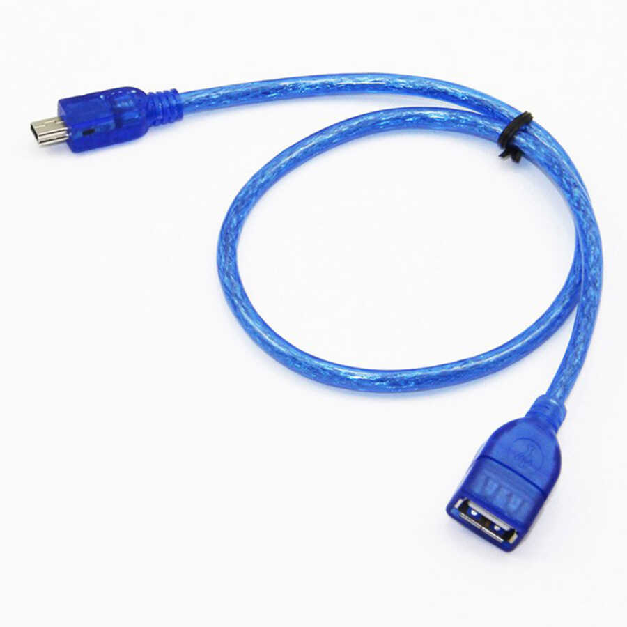 5 pin Mini Usb Erkek - USB Dişi Kablo 20cm