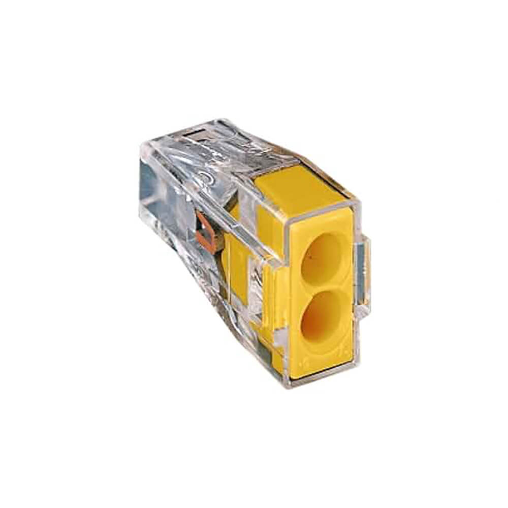 Koodmax - PCT-102 2 Pinli İtmeli Hızlı Kolay Kablo Tel Birleştirici Konnektör Vidasız Klemens - YH14