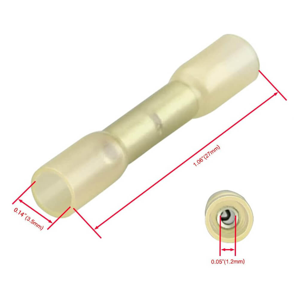 Koodmax - BHT-05 Isıyla Daralan Makaron 9A 0.3-0.5mm² Su Geçirmez Konnektör - Sarı - YH17