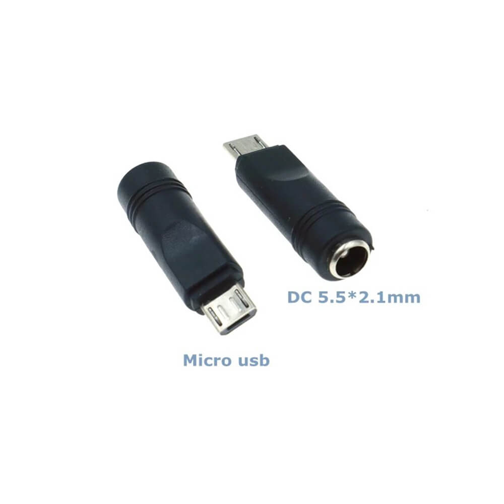 Koodmax - Micro Usb Erkek to DC 5.5*2.1mm Dişi Soket Çevirici - DC Güç Adaptörü Fişi Dönüştürücü - YAX4