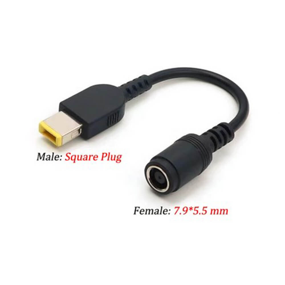 Koodmax - IBM Lenovo Thinkpad 7.9*5.5mm Dişi to Yeni Nesil Usb Kare Uç Çevirici Şarj Adaptör Kablosu - YAX8