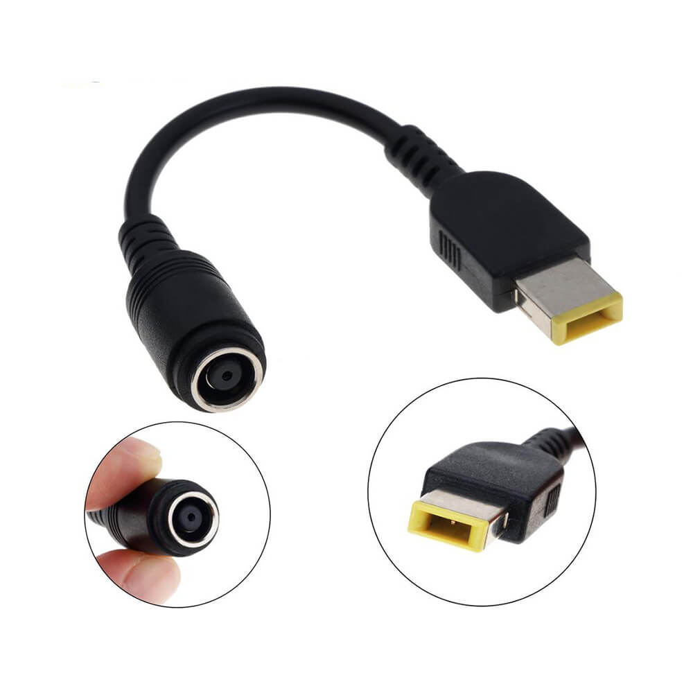 Koodmax - IBM Lenovo Thinkpad 7.9*5.5mm Dişi to Yeni Nesil Usb Kare Uç Çevirici Şarj Adaptör Kablosu - YAX8