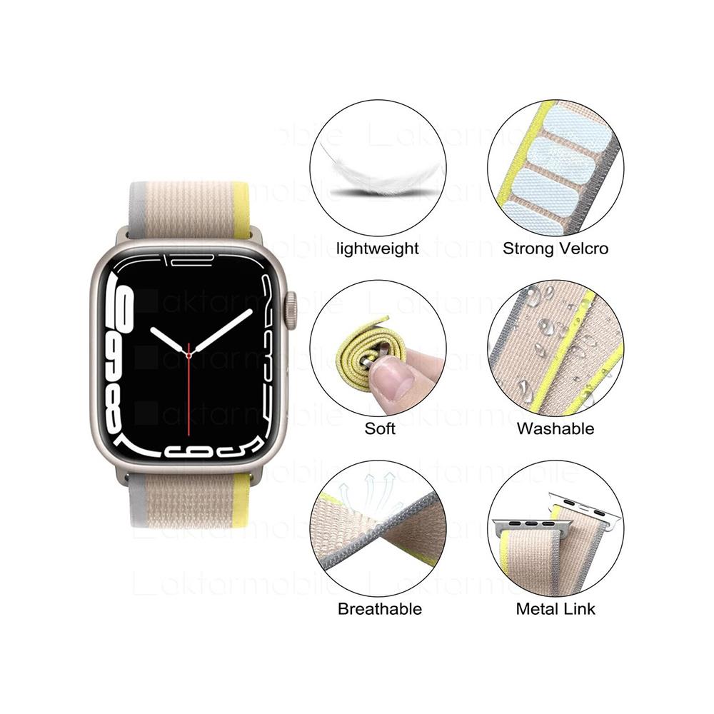 Apple Watch Trail Loop Kordon - 38/40/41mm - Sarı Gri