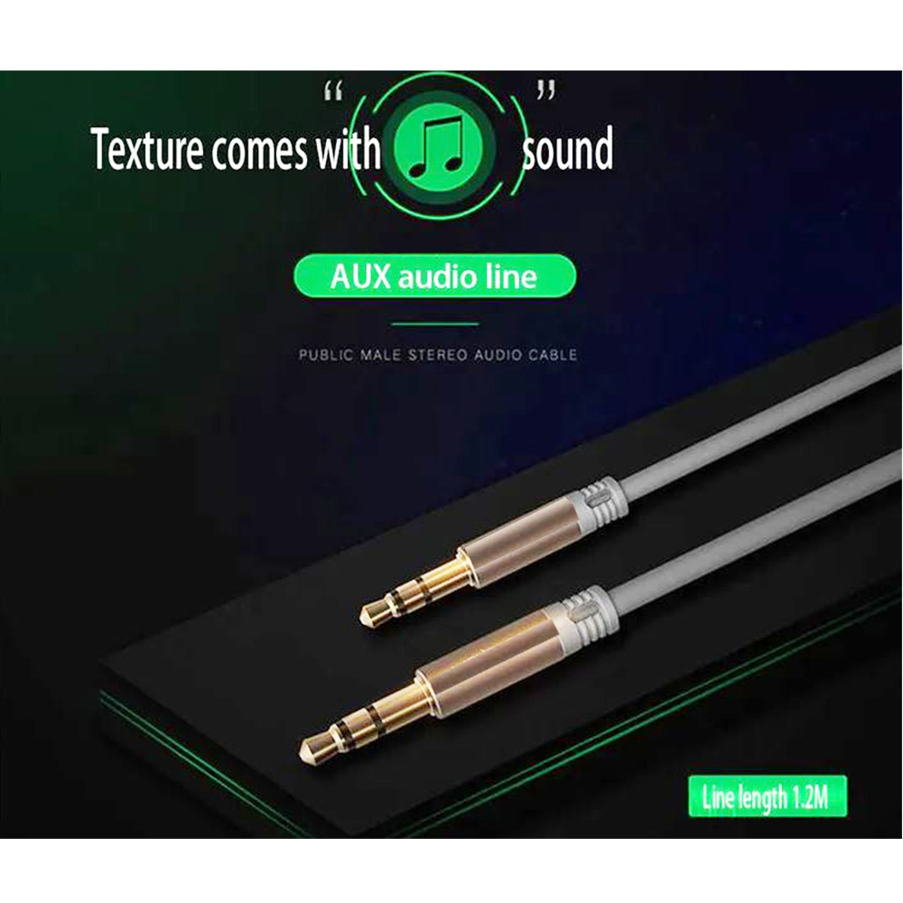 Aoleaky L122 Aux Ses Kablosu 3.5mm Stereo Erkek Erkek Kablo - 1.2m - SSD 61