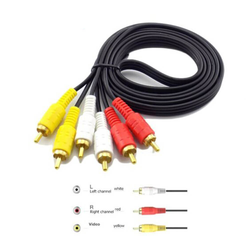3 Rca To 3 Rca Görüntü Ses Kablosu - 3 Metre