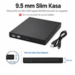 9.5mm Sata Usb Dvd Rw Kutusu - Ürün Sadece Kutudur - Ön Kapak Dahil