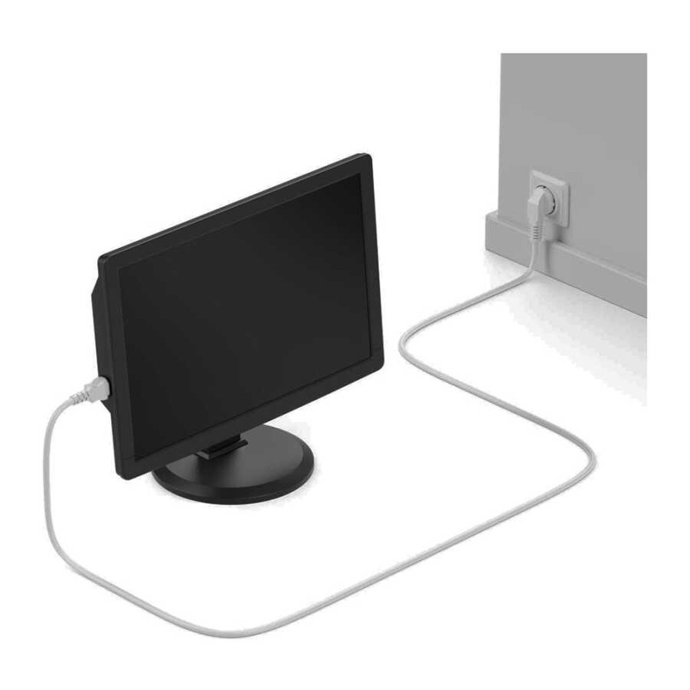 C13 Bakır Power Kablo - Kasa Monitör Elektrik Güç Kablosu - Gri - 1.8mt