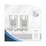 45x22.5 Data-Telefon Kapağı FacePlate - RJ45 RJ11 Uyumlu - Boş Tekli