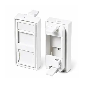 45x22.5 Data-Telefon Kapağı FacePlate - RJ45 RJ11 Uyumlu - Boş Tekli