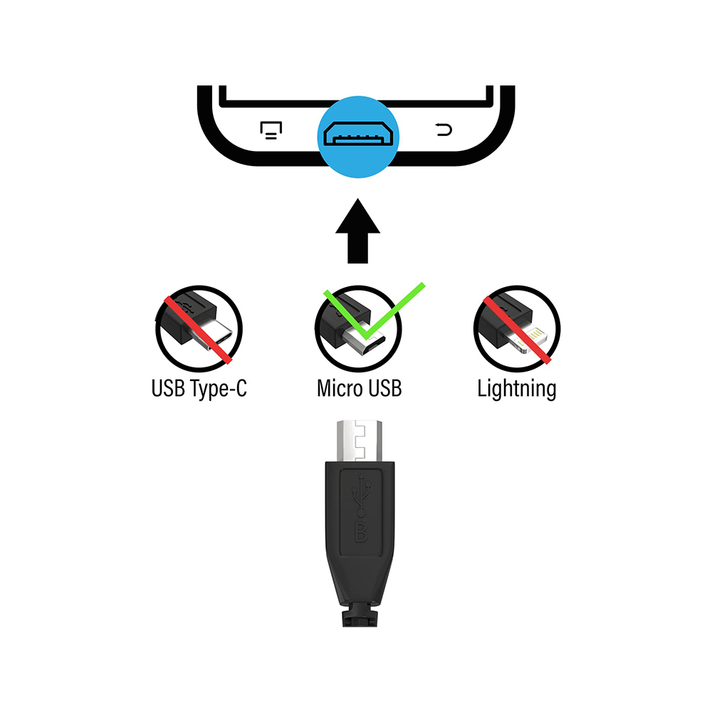 1m Siyah Micro USB 2.0 Kablo - Hızlı Şarj ve Data