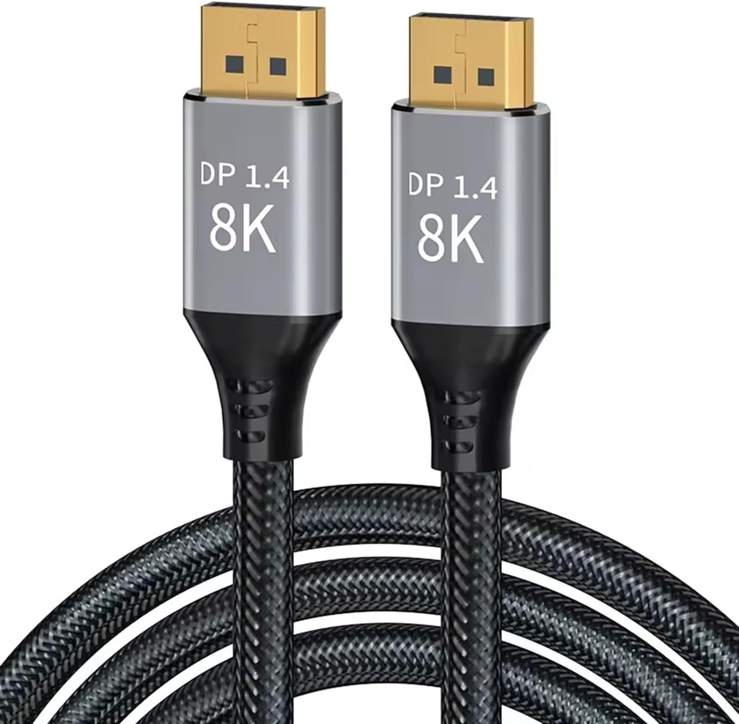 8K Displayport - DisplayPort 1.4 Kablo - Ultra HD  8K@60Hz , 4K@144Hz - Örgülü - 3 Metre