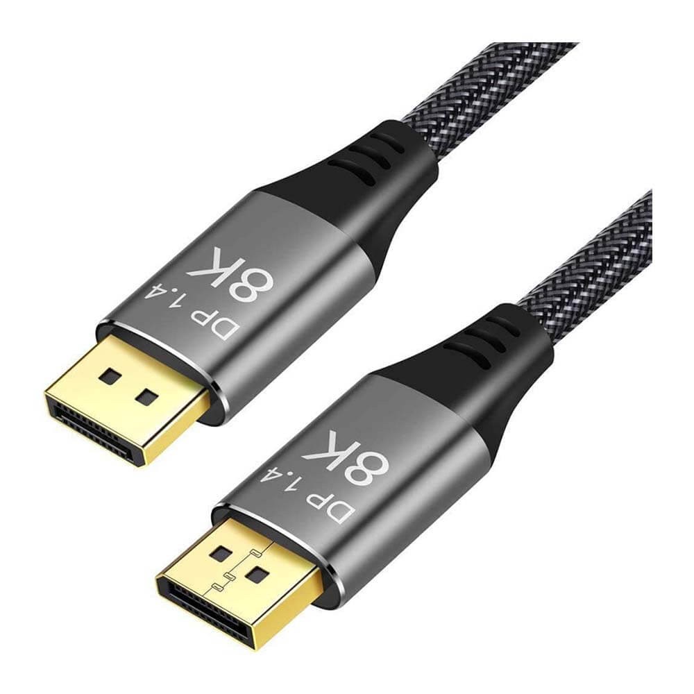 8K Displayport - DisplayPort 1.4 Kablo - Ultra HD  8K@60Hz , 4K@144Hz - Örgülü - 3 Metre