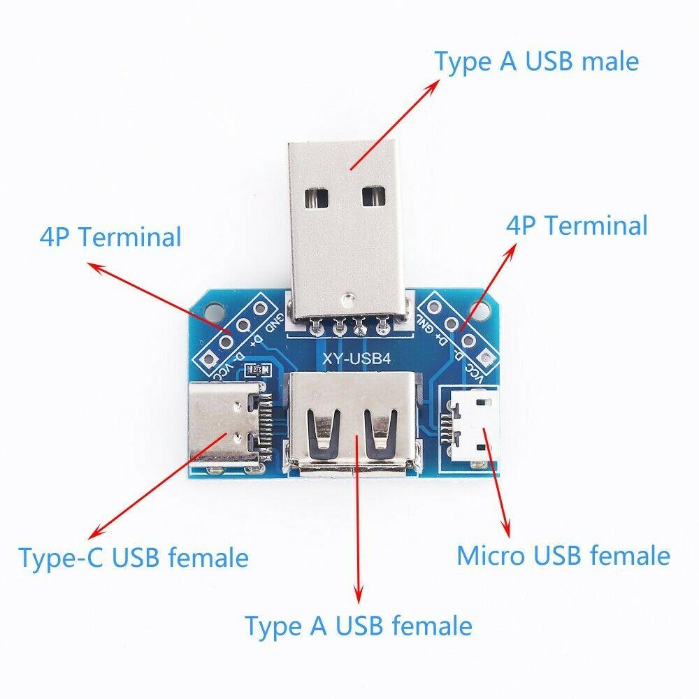 Xy Usb4 Arduino Usb Dönüştürücü Terminal Micro Usb Type C Usb 3.1