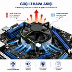 Intel LGA 775 İşlemci Fanı Bakır Renk Tabanlı