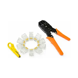 RJ45 Ağ Kablosu Sıkma Pense Seti 100'lü Konnektör