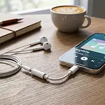 iPhone Uyumlu Lightning Telefon Kulaklık Çevirici Aux Dönüştürücü 7 8 X 11 12 13 14 Pro - Gri