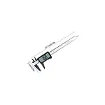 150mm Dijital Kumpas - 3 Düğmeli Geniş Ekran Kalınlık Ölçer - Kutulu + Yedek Pil