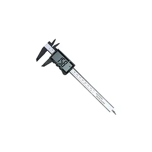 150mm Dijital Kumpas - 3 Düğmeli Geniş Ekran Kalınlık Ölçer - Kutulu + Yedek Pil