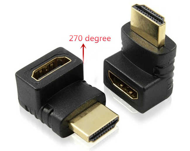 HDMI Dirsek Adaptörü Hdmi L Çevirici Uzatma Dönüştürücü 270°