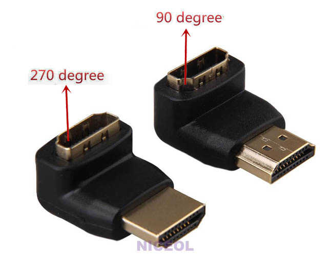 HDMI Dirsek Adaptörü Hdmi L Çevirici Uzatma Dönüştürücü 270°