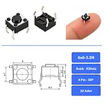 235 Adet 9 Çeşit DIP SMD Push Button Switch Basmalı Buton Seti