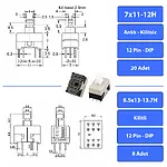 350 Adet 9 Çeşit DIP SMD Push Button Switch Basmalı Buton Seti