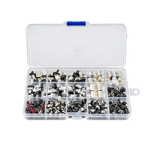 350 Adet 9 Çeşit DIP SMD Push Button Switch Basmalı Buton Seti
