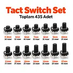 435 Adet 14 Çeşit 6x6mm Tact Switch 4 Pin DIP Buton Seti