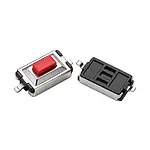 3x6x2.5 mm SMD Tact Switch 2 Pin Anlık Basmalı Mikro Buton - Kırmızı