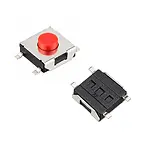 6x6x2.7 mm SMD Tact Switch 4 Pin Anlık Basmalı Buton - Kırmızı