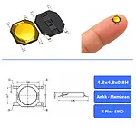 4.8x4.8x0.8 mm SMD Tact Switch 4 Pin Metal Membranlı Buton