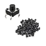 6x6x6 mm DIP Tact Switch 4 Pin Anlık Basmalı Buton
