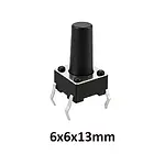 6x6x13 mm DIP Tact Switch 4 Pin Anlık Basmalı Buton