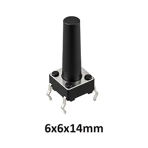 6x6x14 mm DIP Tact Switch 4 Pin Anlık Basmalı Buton