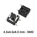 4.5x4.5x4.3 mm SMD Tact Switch 4 Pin Anlık Basmalı Buton
