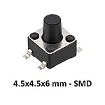 4.5x4.5x6 mm SMD Tact Switch 4 Pin Anlık Basmalı Buton