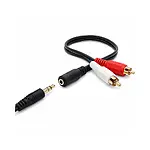 2 RCA Erkek - 3,5mm Stereo Dişi Ses Dönüştürücü