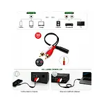 2 RCA Erkek - 3,5mm Stereo Dişi Ses Dönüştürücü