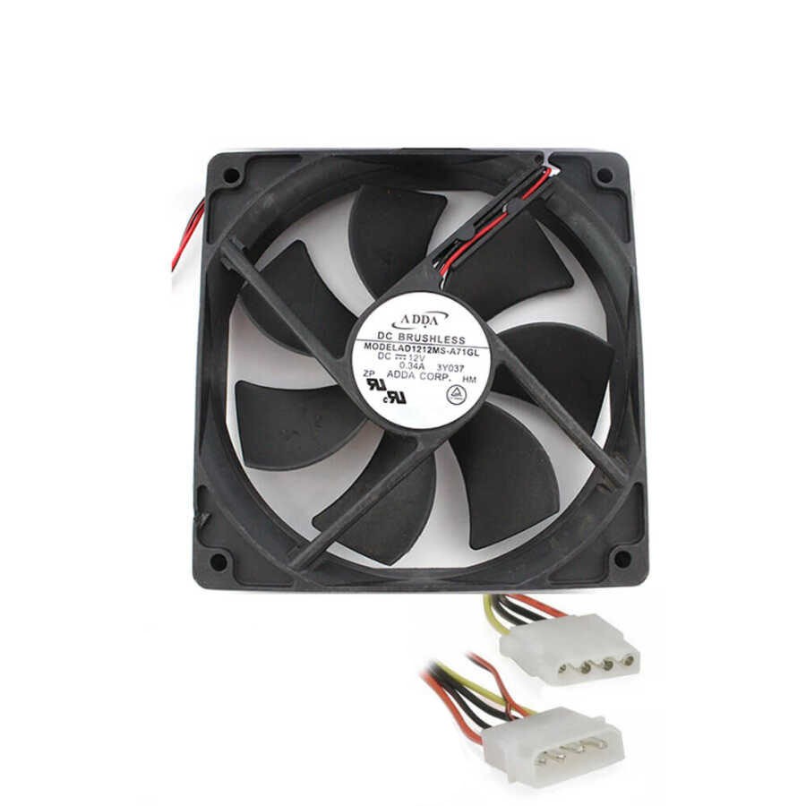 12cm Kasa Fanı Siyah Sessiz Fan