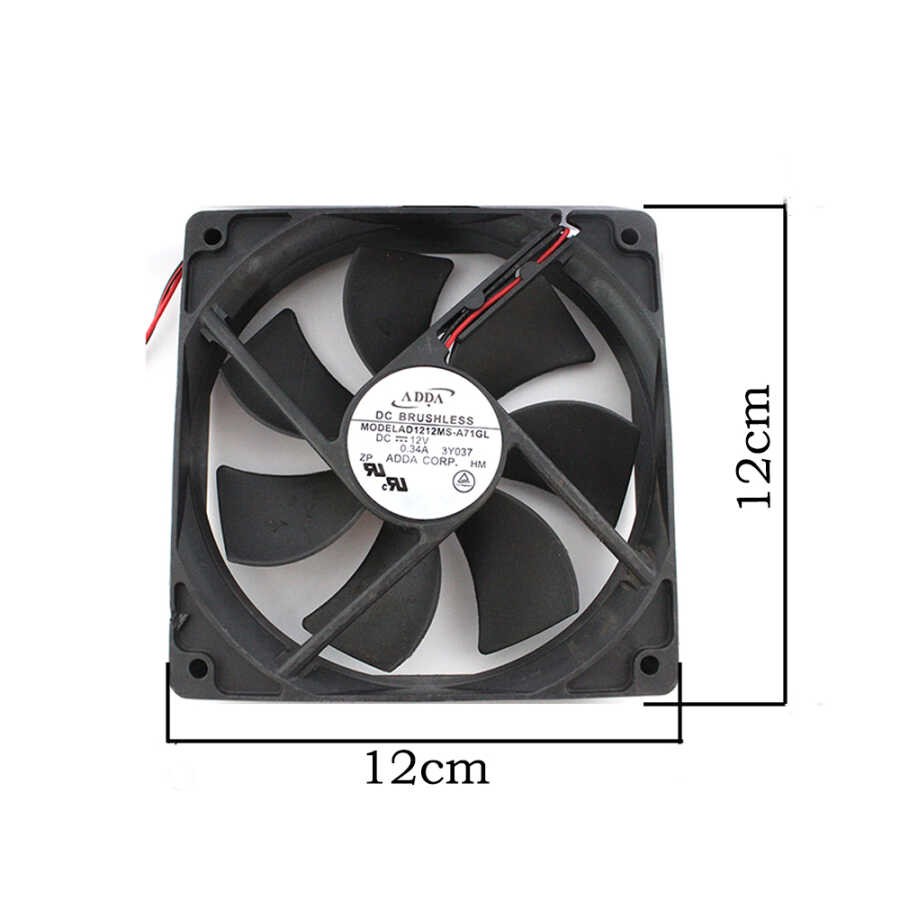 12cm Kasa Fanı Siyah Sessiz Fan